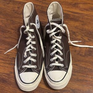 DISCONTINUED COLOR!-Converse Dark Brown Chuck 70 Canvas High-Top Sneakers